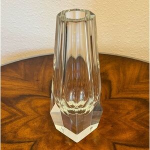 Alessandro Mandruzzato Faceted Murano Glass Vase  8” vase